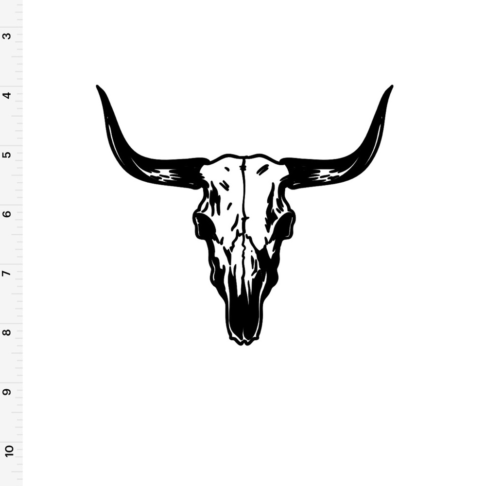 Bull Skull Graphic Decal
